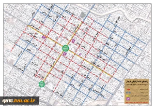 نقشه ترافیکی- یک طرفه سازی خیابان های اصلی شهر