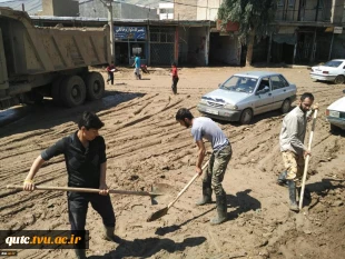 حضور دانشجویان آموزشکده های شهید مفتح و شهید جباریان در مناطق سیل زده استان لرستان بمنظور کمک رسانی 4