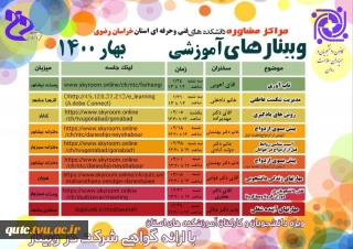 گروه مشاورین خراسان رضوی با همکاری همیاران سلامت وبینارهای آموزشی برگزار می نماید