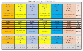 اصلاحیه زمان انتخاب واحد مهر 1400