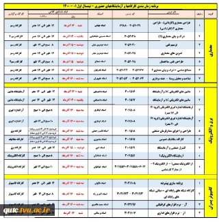 اطلاعیه برگزاری کلاسهای حضوری