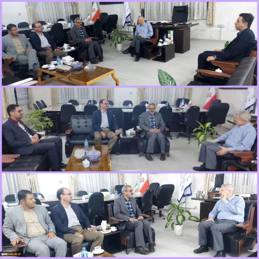 دیدار مهندس شادمان باهمراهی جمعی از همکاران آموزشکده قوچان بافرماندار محترم شهرستان قوچان 2