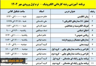 اطلاعیه واحد آموزش - ویژه دانشجویان ترم اول پسران - ورودی مهر ۱۴۰۴
 5
